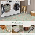 thumbnail image 6 of Lahome Decor 6'x9' Boho Floral Area Rug 6x9ft Washable Rugs for Living Room,Vintage Girls Rugs for Bedroom Ultra-Thin Non Slip Nursery Rug Girl Carpet for Playroom Dining Room Nursery,Green, 6 of 10