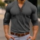 thumbnail image 1 of Blusa y camisa de manga larga con cuello alto para hombre, informal, a la moda, con botones, deportiva, con capucha, camiseta de manga corta, blusa para hombre, 1 of 6