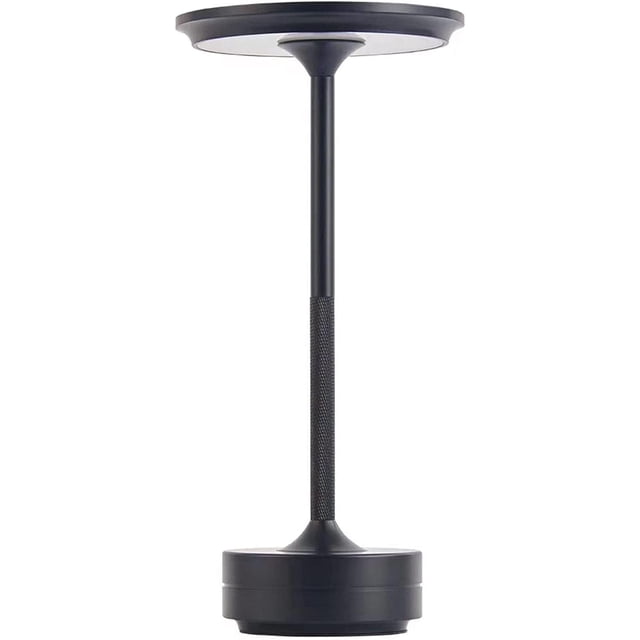 Cordless I-Shaped Metallic Table Lamp with Touch Sensor, 3 Colors Dimmable Rechargeable Desk Light
