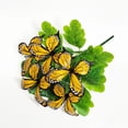 thumbnail image 4 of Artificial Butterfly Flower Bouquet Colorful Faux Stems for Garden Patio Home Wedding Vase Decor Photo Prop,Artificial 5-Branch Butterfly Flower Bouquet,Outdoor Decor for Garden, Wedding(Orange,), 4 of 9