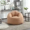 thumbnail image 5 of Newest Microfiber Bean Bag Sofa with Footrest, Soft Tan Lounge Chair for Teen Room & Cozy Corner, 5 of 13