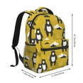 thumbnail image 2 of Disketp Cartoon Bear Yellow Mochila Estampada para Hombre y Mujer – Mochila Ligera Clásica con Múltiples Bolsillos para Universidad, Trabajo y Viajes-One Size, 2 of 5