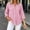 Pink, variant on Striped V Neck Button Pleated Shirts for Women Pinkstripes Tops V Neck Casual Loose Teacher Blouse