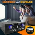 thumbnail image 4 of Wireless BT Streaming Home Theater Receiver – 7.1-Ch Surround Sound Stereo Amplifier System with 4K Ultra HD Support, MP3/USB/AM/FM Radio (2000 Watt MAX), 4 of 4