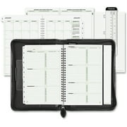 Angle View: Day-Timer, DTM85467, Small BK Leather Organizer Starter Set, 1 Each, Black