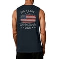 thumbnail image 4 of 250 Anniversary Usa Tank Tops for Men Crew Neck Sleeveless American Flag Print Casual Patriotic Tunics Flowy Summer Daily Tees ,L,#01 Navy, 4 of 4