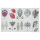 thumbnail image 1 of Etiqueta engomada del tatuaje a prueba de agua, 10 piezas de tatuajes temporales pegatinas de tatuaje de flores de papel pegatinas de tatuaje de arte hechas con cuidado, 1 of 8