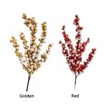 thumbnail image 5 of 4PCS Simulation Red Fruit Christmas Ornament Cuttings Bright Gold Metallic Froth 36cm Berry Decorations, 5 of 5