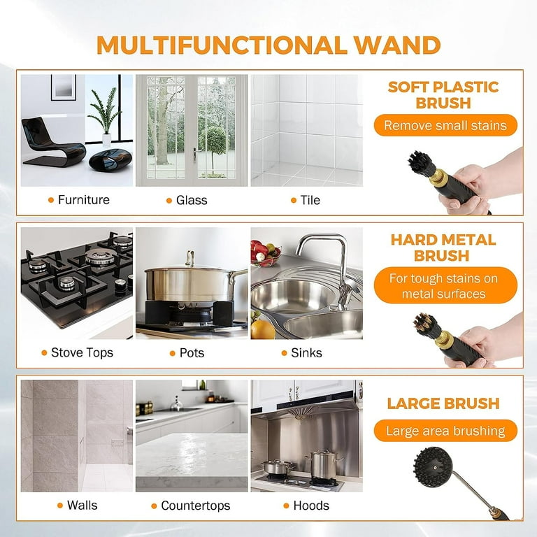 2500W Car Steamer for Auto Detailing High Pressure Handheld Steam Cleaner with Water Tank Portable Electric Steam Cleaning Machine Home Use Kitchen Floors Tools