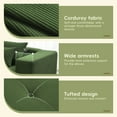 thumbnail image 4 of 105 Inch L-Shaped Modular Sectional Sofa, Corduroy Boneless Couches with Wide Armrest and Tufted Design, No Assembly Required, Full Compressed Cloud Couch for Living Room, Bedroom, Green, 4 of 9