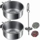 thumbnail image 1 of 5pack Stainless Steel Bird Feeder Set-parrot Feeding Dish Cups, 1 of 5