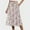 White, variant on Aueoeo Women'S Flowy Skirt Midi Length Elastic High Waist A-Line Skirt Printed Pleated Skirt With Pockets Beige M