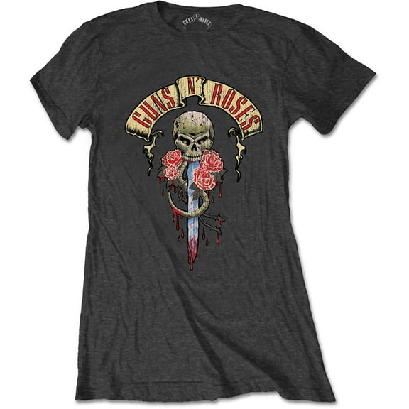 Guns N' Roses Ladies T-Shirt: Dripping Dagger (Large)