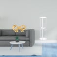 thumbnail image 2 of Asa de mueble,Tirador de latón con forma de lazo para muebles o armario,Mesa auxiliar redonda,Mesa auxiliar redonda de acrílico transparente de 3 niveles para sala de estar,Mesita de noche, 2 of 8
