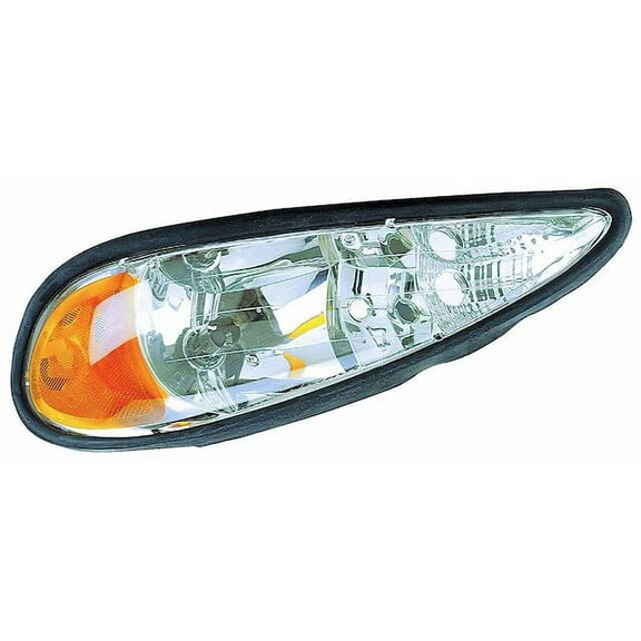 Right Passenger Side Headlight Assembly - Compatible with 1999 - 2005 Pontiac Grand Am 2000 2001 2002 2003 2004