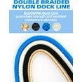 thumbnail image 5 of BLUEWING Double Braided Nylon Dock Lines with 15" Loop 25ft Boat Rope 5/8" 16mm Marine Docking Lines Boat Mooring Line Black, 5 of 7