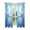 thumbnail image 6 of BZSMCE Window Curtain Panels Fashion Curious Cat Underwater Printed 63x42in/63x52in, 6 of 7