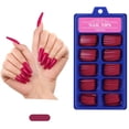 thumbnail image 1 of Nail Sequins 100Pcs Colorful Acrylic False Long Coffin Nails Fake Nails Flat Shape Art Tips Natural Full Cover Fake Nail Tips Manicure Tools Nail Art (Color : Square head t7), 1 of 7