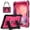 Black+Rose, variant on Dteck Case for iPad Air 13 Inch M4/M3/M2 (2026/2025/2024) with Pencil Holder, Heavy Duty Shockproof Rugged Cover with Shoulder Strap,Black