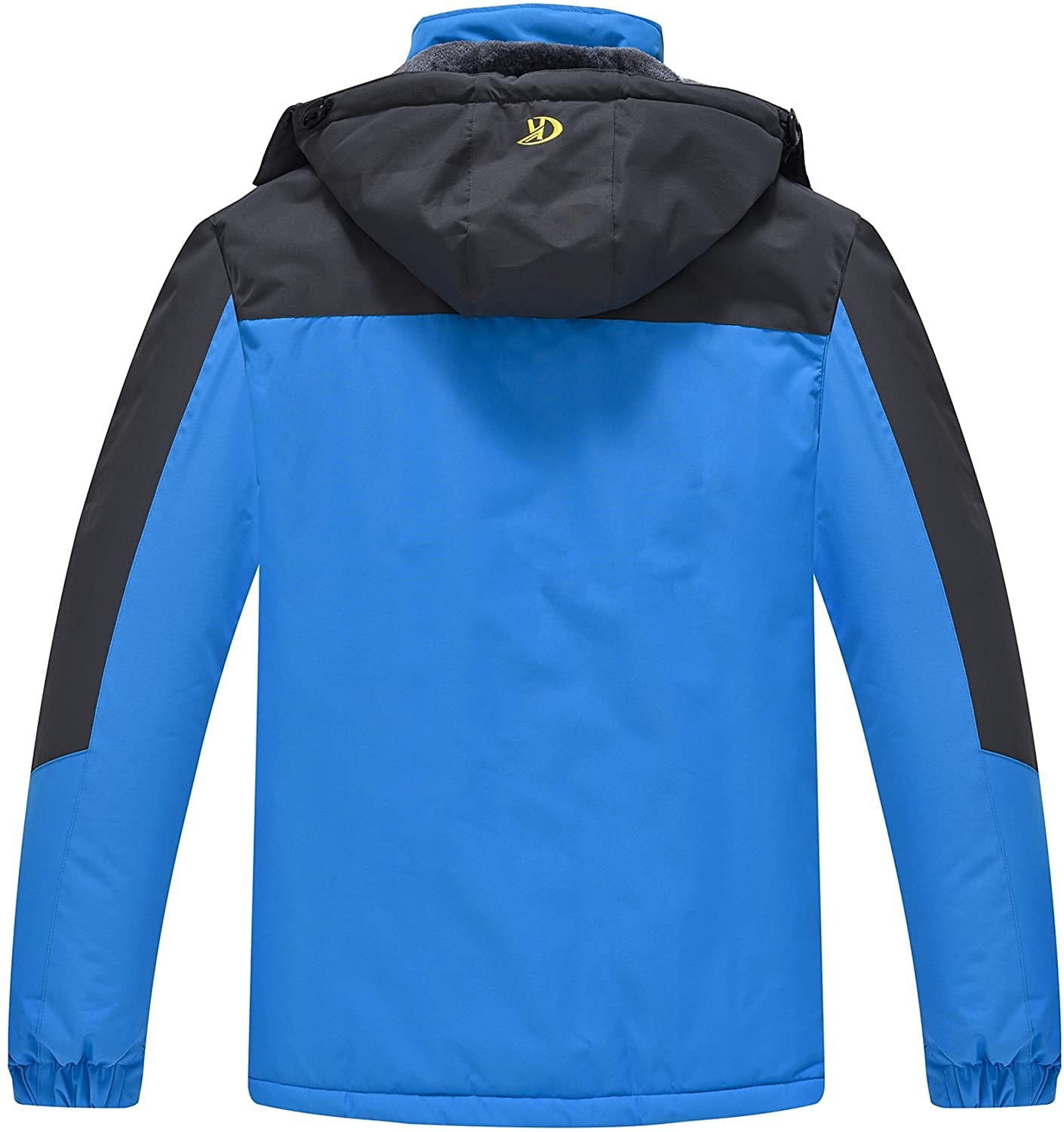 Tyhengta Men's Waterproof Ski Jacket Warm Winter Snow Coat Mountain Windbreaker Hooded Raincoat Blue XXL