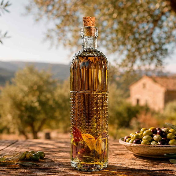 Couronne Co. 16.9 oz Tuscany Decorative Bottle with Cork Top