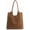 Brown, variant on Soft Faux Suede Tote Bag for Women - Magnetic Closure Hobo Handbag, Casual Vegan Leather Purse​