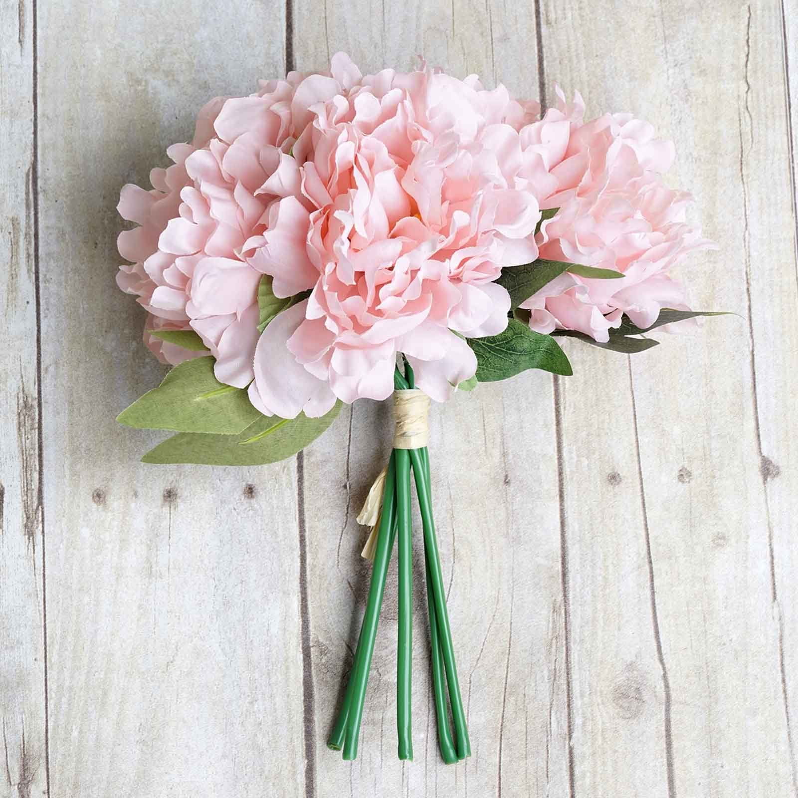 BalsaCircle 11 Pink Silk Artificial Peony Flowers Bouquet Wedding Party Centerpieces Decorations