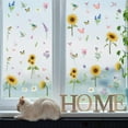 thumbnail image 5 of Ikohbadg 6 Sheets Sunflower Window Clings Spring Flower Butterfly Window Stickers Sunflower Window Decals Fall Glass Window Decorations Holiday Birthday Bedroom Living Room Home Kitchen Office Decor, 5 of 8