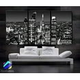 thumbnail image 6 of Original by BoxColors Large 30"x 60" 3 Panels 30"x20" Ea Art Canvas Print Beautiful London Skyline Lights Night Black & White Wall Home (Included Framed 1.5" Depth), 6 of 6