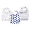 aden + anais silky soft snap bibs indigo shibori 3-pack