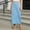 Light Blue, variant on Elvqul Womens Elastic Skirts A-Line Denim Midi Print High Waist Summer Casual Dark Blue Skirts