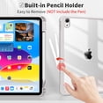 thumbnail image 5 of DWPSG Case for iPad (A16) 11th/10th Generation (2025/2022) with Pencil Holder, Clear Transparent Back Shell Slim Stand Shockproof Tablet Cover, Auto Wake/Sleep,Grey, 5 of 10