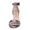 thumbnail image 2 of Unique Bargains Women's Block Heel Printed Open Toe Ankle Strap Sandals, 2 of 7