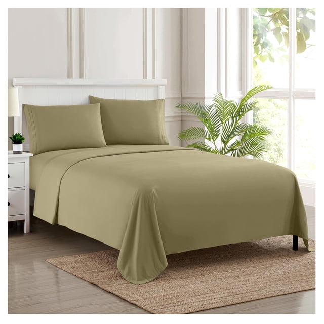 Juego de sábanas Sweet Home Collection 1800 Supreme Twin Sage