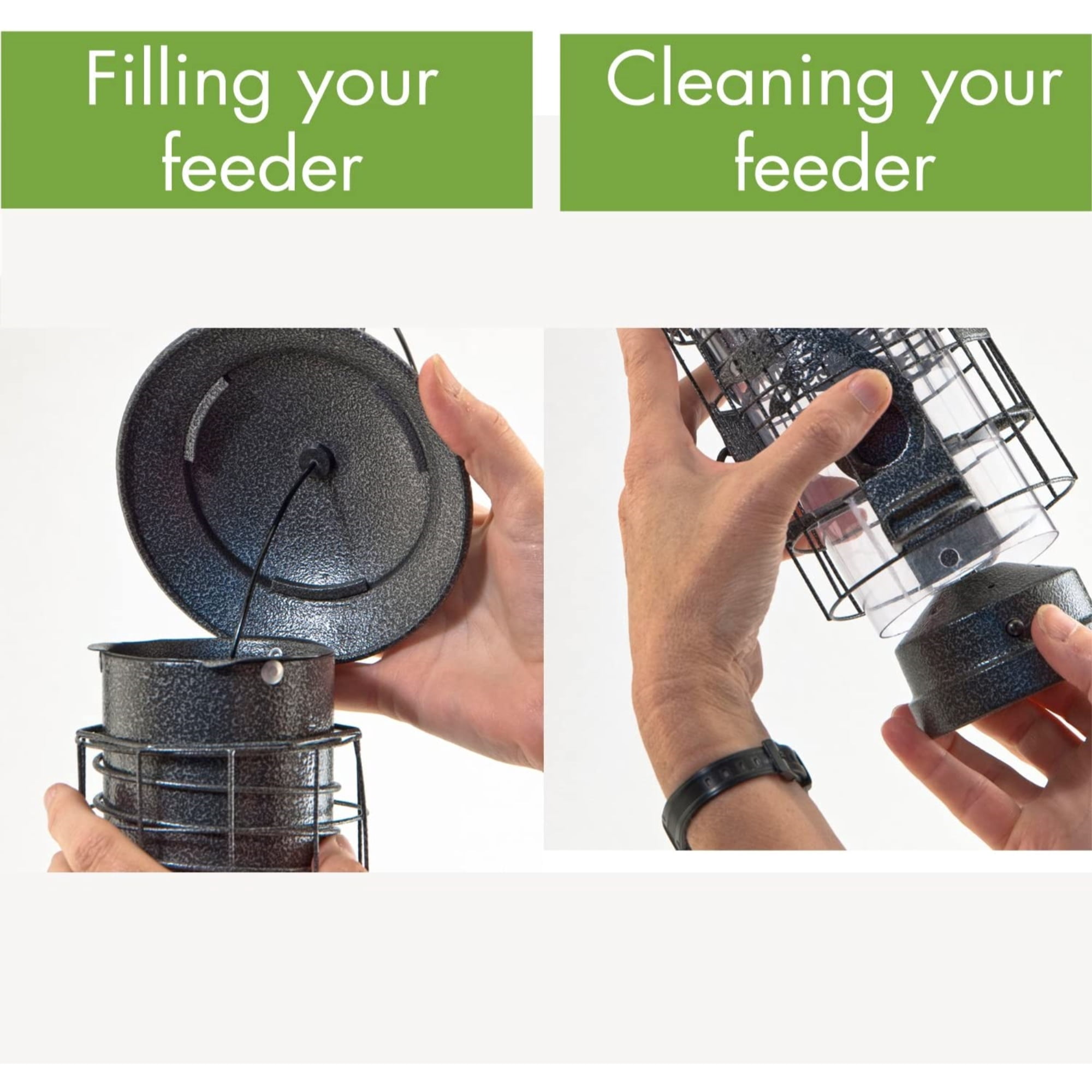 WoodLink Audubon Collection Squirrel-Resistant Ladybug Bird Tube Feeder, 18-in.