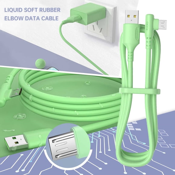 Oliegs Heated Blanket USB Cable Right Angle 90° Elbow Liquid Micro USB 3A Fast Charging Cable Chocolate