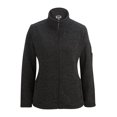 thumbnail image 1 of Edwards Garment Women's Sweater Knit Fleece Jacket, Black Heather, XX-Large, 1 of 1