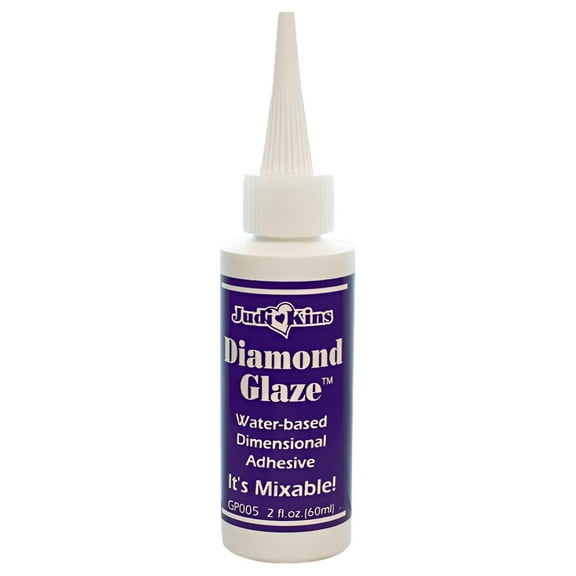 Judikins Diamond Glaze Dimensional Adhesive 2oz-Precision Tip