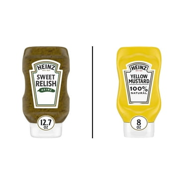Heinz Yellow Mustard 8 oz & Heinz Sweet Relish 12.7 oz