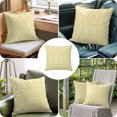 thumbnail image 4 of Throw Pillow Covers 16x16 Inch, Botanical Rose Decorative Pillow Cases for Couch Sofa Bed, Vintage Yellow Floral Leaf Summer Farmhouse Cotton Linen Square Home Decor Pillowcases with Hidden Zipper, 4 of 9