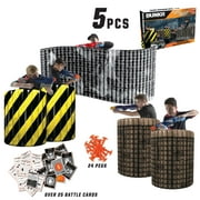 BUNKR Build Your Own Battlezone Inflatable City Zone Tournament 5 Piece Pack. (Compatible with Nerf, Laser X, X shot and Boom co Battles)