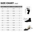 thumbnail image 5 of Pennysue Women's Slingback Heels Black Pu Pointed Toe Dress Pumps 7.5M, 5 of 6