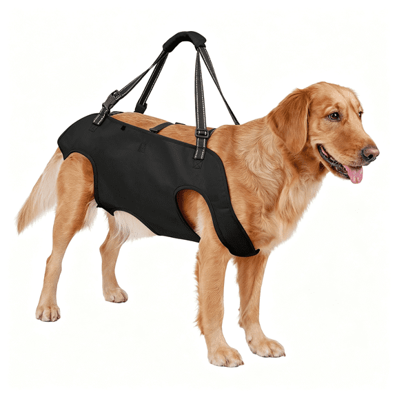 DUPAI Dog Full Body Lift Harness, Support Sling Backpack for Senior Disabled Dogs, Front Hind Leg Joint Injuries, Help Up & Down Stairs Walk Hiking Grooming Harness, Reflective, Soft Padded Handle