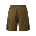 thumbnail image 4 of Men's Techwear Cargo Shorts Tactical Streetwear Summer Casual Shorts with Elastic Waist Drawstring and Buckle Pockets, 4 of 8