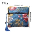 thumbnail image 2 of 2 Pcs Jewelry Purse Pouch Chinese Style Embroidered Gift Bags Zipper Jewelry Bag Gift Pouch with Tassel Coin Bag Organizers Pocket for Jewelry Storaging, 2 of 7