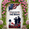 thumbnail image 4 of Patriotic Banner Military Tribute Decorative Design American Flag Poppies for Memorial Day Veterans Day Independence Celebration, 4 of 7