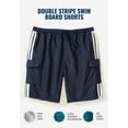 thumbnail image 2 of KingSize Men's Big & Tall 10" Double Stripe Swim Board Shorts, 2 of 6