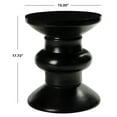 thumbnail image 3 of SAFAVIEH Jiraiya Outdoor Patio Concrete Accent Stool, Black, 3 of 8