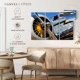thumbnail image 4 of Elephant Stock Historical Airplane Propeller Wall Art - Horizontal Multi Panel Canvas - 3 Pieceliving Room Wall Decor - Photography Military Multi Panel - Black And Silver Decor - 74" x 48", 4 of 4
