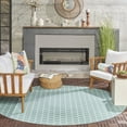 thumbnail image 4 of Nourison Reversible Indoor Outdoor 8' x Round Aqua Modern Rug, 4 of 10
